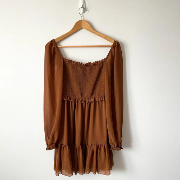 Aritzia Wilfred Tempest Dress in Terrazzo Brown Size Small - Picture 4 of 7